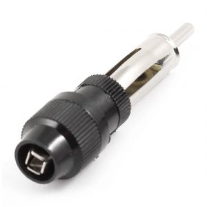 Auto Car Radio AM/FM Antenna Adapter Male Plug Connector Black HY